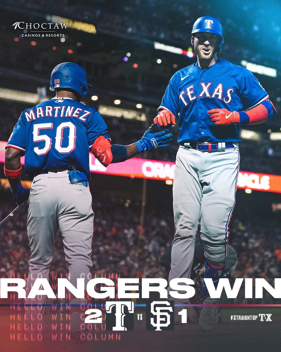 Rangers's tweet photo. Win No. 69 #StraightUpTX https://t.co/LAGm1f6v6l
