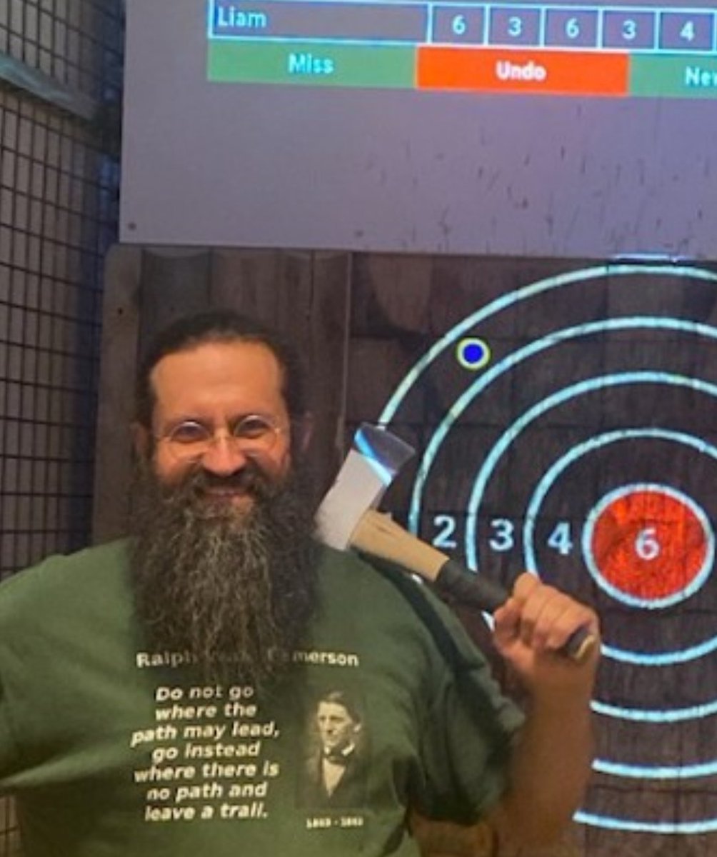 LiamOMaraIV's tweet photo. I hadn't been to #LasVegas in many years and it was a lot of fun. We got to see #BlueManGroup, #BeatlesLove by #CirqueDeSoleil, and at Tuscany we saw #TheRatPackIsBack. Good times! One unexpected highlight? -- I got to throw axes for the first time ever. :-) https://t.co/tNQtxL29hp