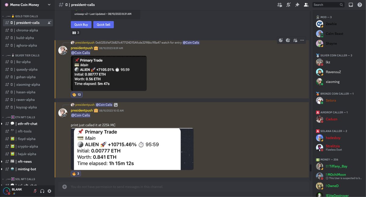 Well Cook...
Envy watch <a href="/presidentpush/">Presidentpush</a> tg member printing so hard!! 
but we also can got some cook by following call at @Memecoinmoney 🔥

come join discord and got money role ASAP! 
discord.gg/br3kxXWW
