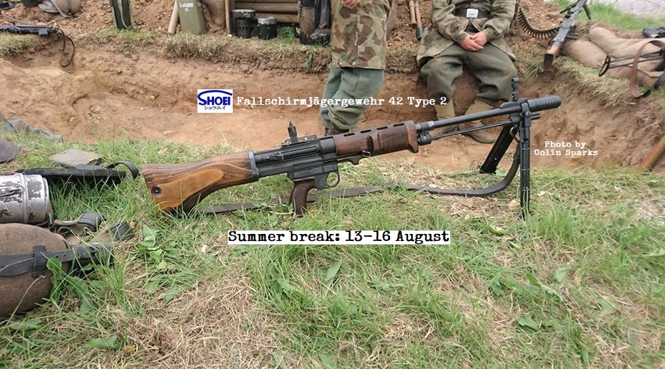 tomio_matsumoto's tweet photo. Information of summer closure: 13-16 August
夏季休業のお知らせ: 8月13-16日
#shoeiseisakusho
#modelgun
#モデルガン
#fallschirmjägergewehr42type2
#fg42type2
#germanrifle
#assaultrifle
#ww2
#luftwaffe
#ww2reenactment https://t.co/l5CySxrTIq