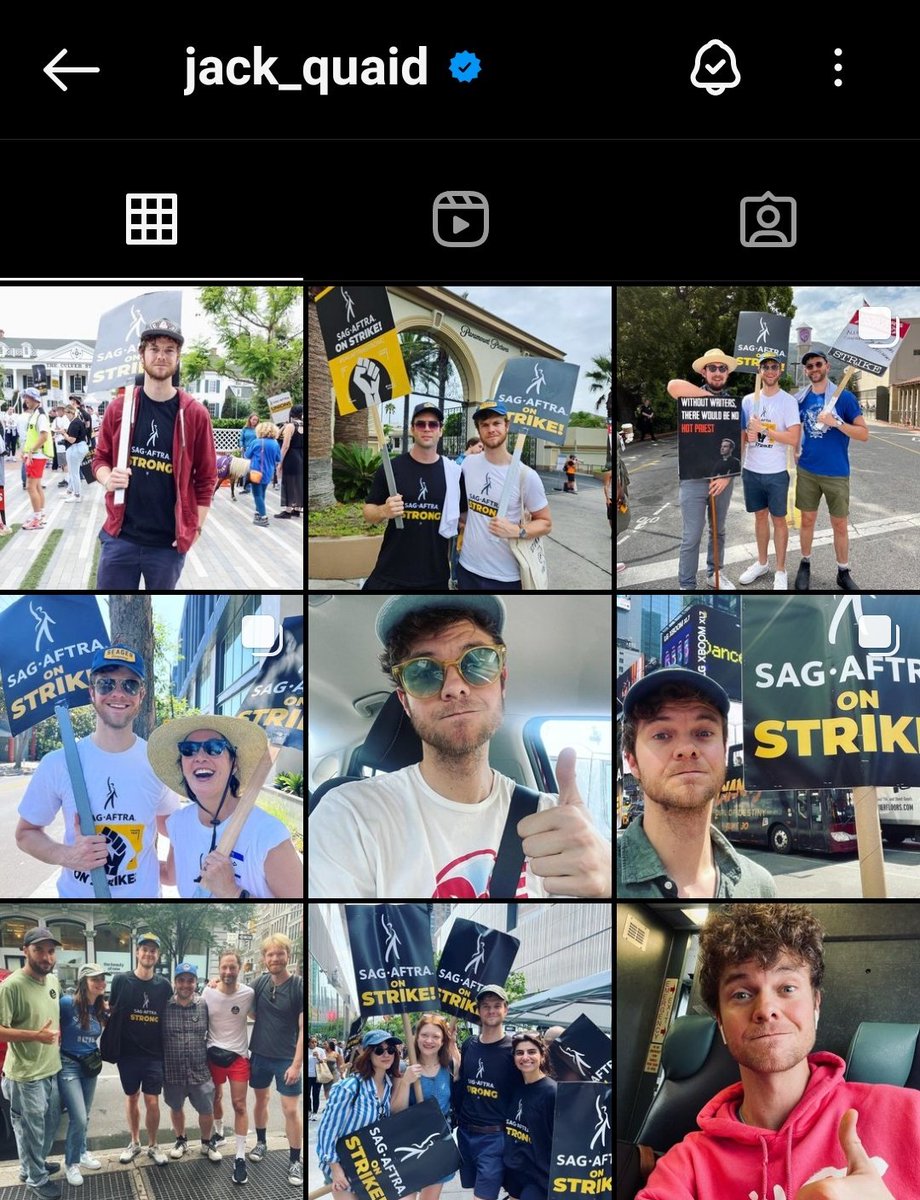 royskent's tweet photo. jack quaid is really THE nepo baby because hes been on the picket striking for 100 days straight https://t.co/CX1CxvRRxE