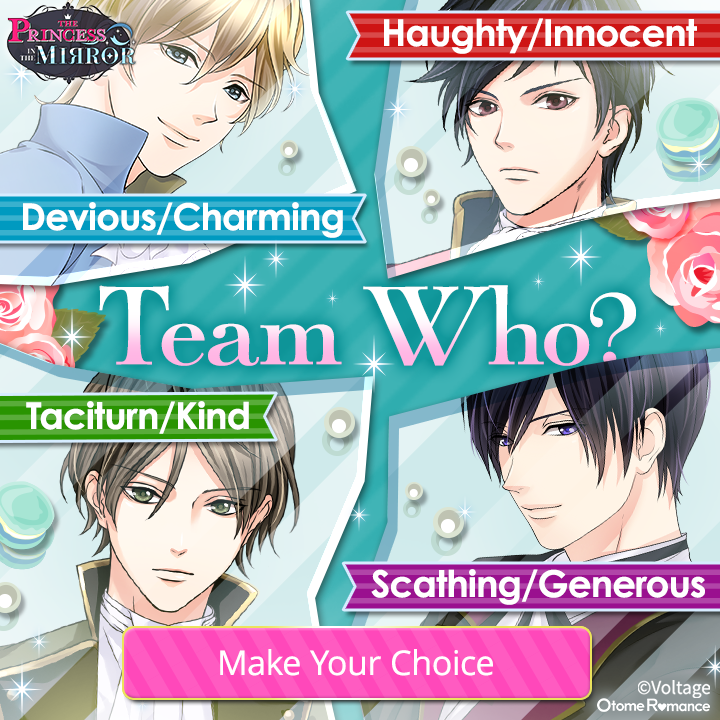 MirrPrincess's tweet photo. Four very different suitors. Whose team are you on?
Read now with the ongoing Promo!
What personality do you look for in a royal,
and whose Book have you enjoyed the most so far?❤
#MirPri #ThePrincessintheMirror #VoltageInc #TeamWho #Promo https://t.co/A2cvurrYAV