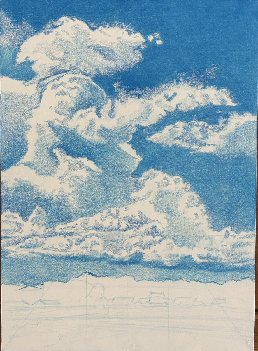 cloud no humans sky traditional media scenery outdoors cloudy sky  illustration images