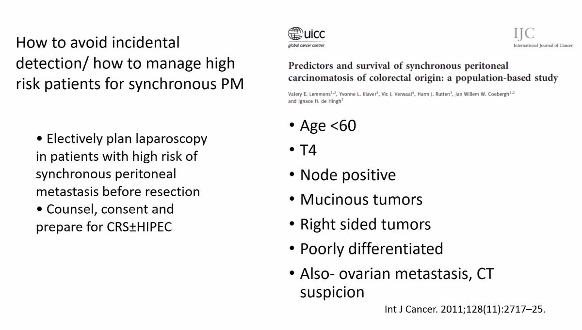 indepso's tweet photo. A thought provoking presentation by #RamakrishnanAS on incidentally detected PM
Final verdict by @PSugarbaker
-When incidental PM are detected with all the expertise and infrastructure at hand, go all out and resect the disease
-don't forget to perform a biopsy and confirm PM https://t.co/TRxAMsEBAX