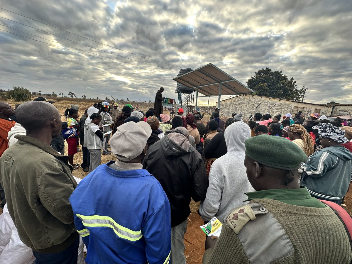 Mvura kuvanhu. As part of the Presidential Borehole Scheme stepping in where the city councils are failing we gave the residents relief while major works are in the pipeline for piped water provision. They were also very happy with the electricity transformer we installed.