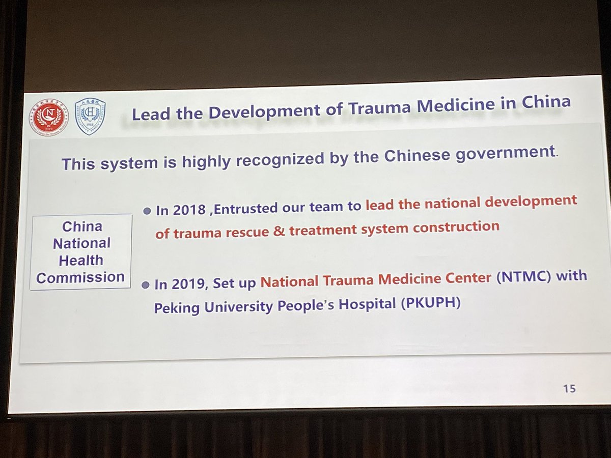 elliotthaut's tweet image. The scope of #trauma in China is MASSIVE. 62 million injured patients and 800,000 deaths per year. Baoguo Jiang sharing the important changes underway at #WTC2023