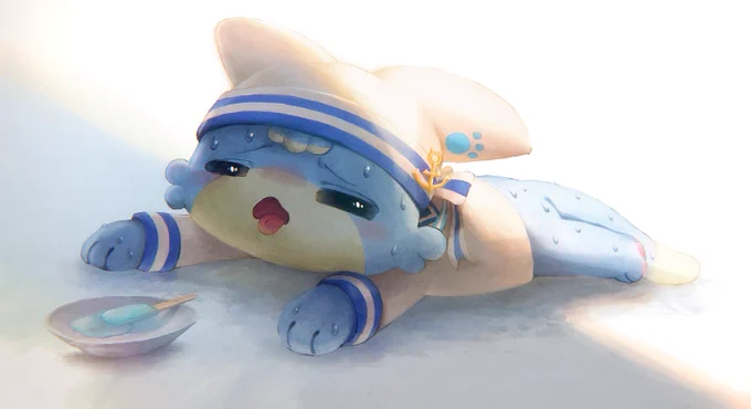 みんな夏バテには気をつけて〜! #うみねこミウミ