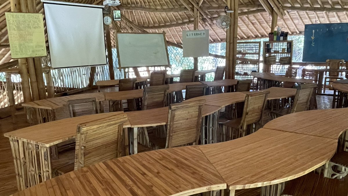 I visited “Green School” in Bali.  Unfortunately, I didn’t meet any Ss and Educator….