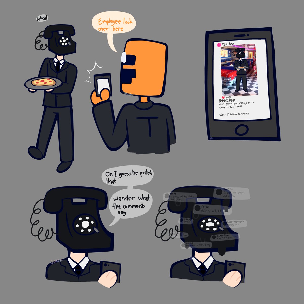 Boiled_bagel's tweet photo. the phone guys would 100% get thirsted over like the jack-in-the-box mascot if they were real
#dsaf #dsafharry #dsaf3 #dsafjack https://t.co/FB1OkQPaJC