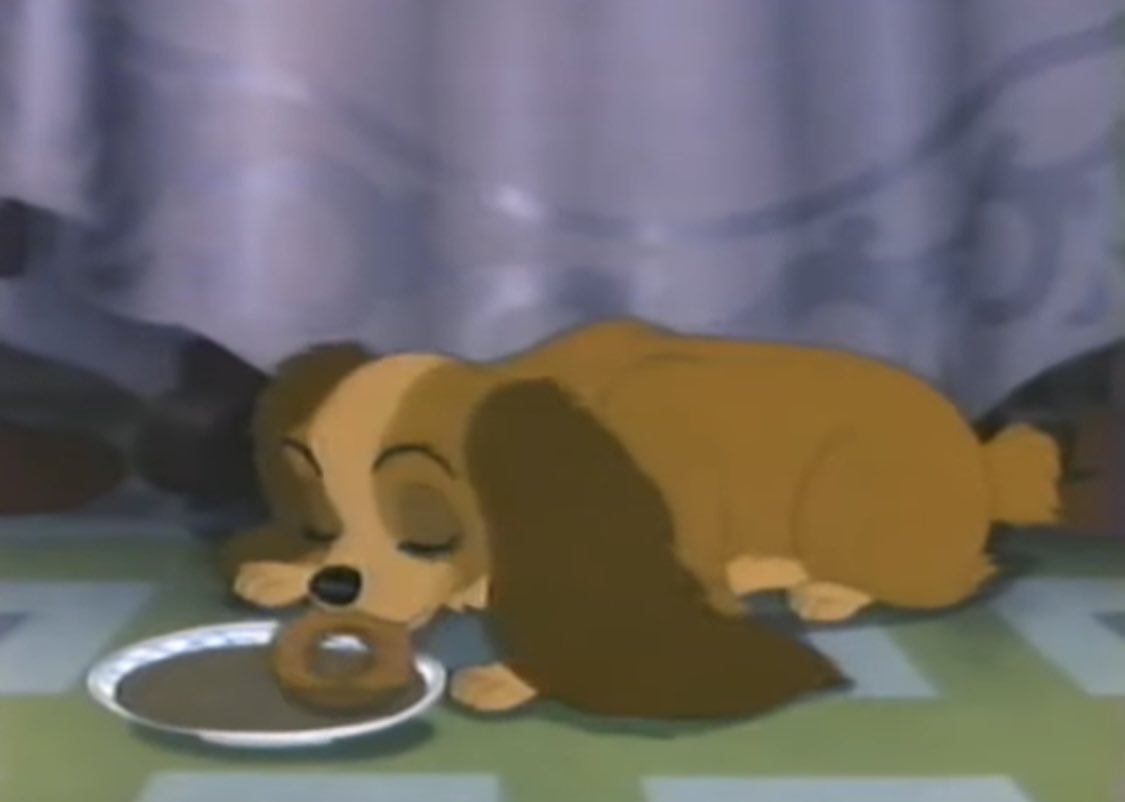 caitiedelaney's tweet image. thinking about the fact that Lady took a large americano and a donut straight to the dome every morning… girl must have been digging holes in the yard for an entire 9 hour shift after this