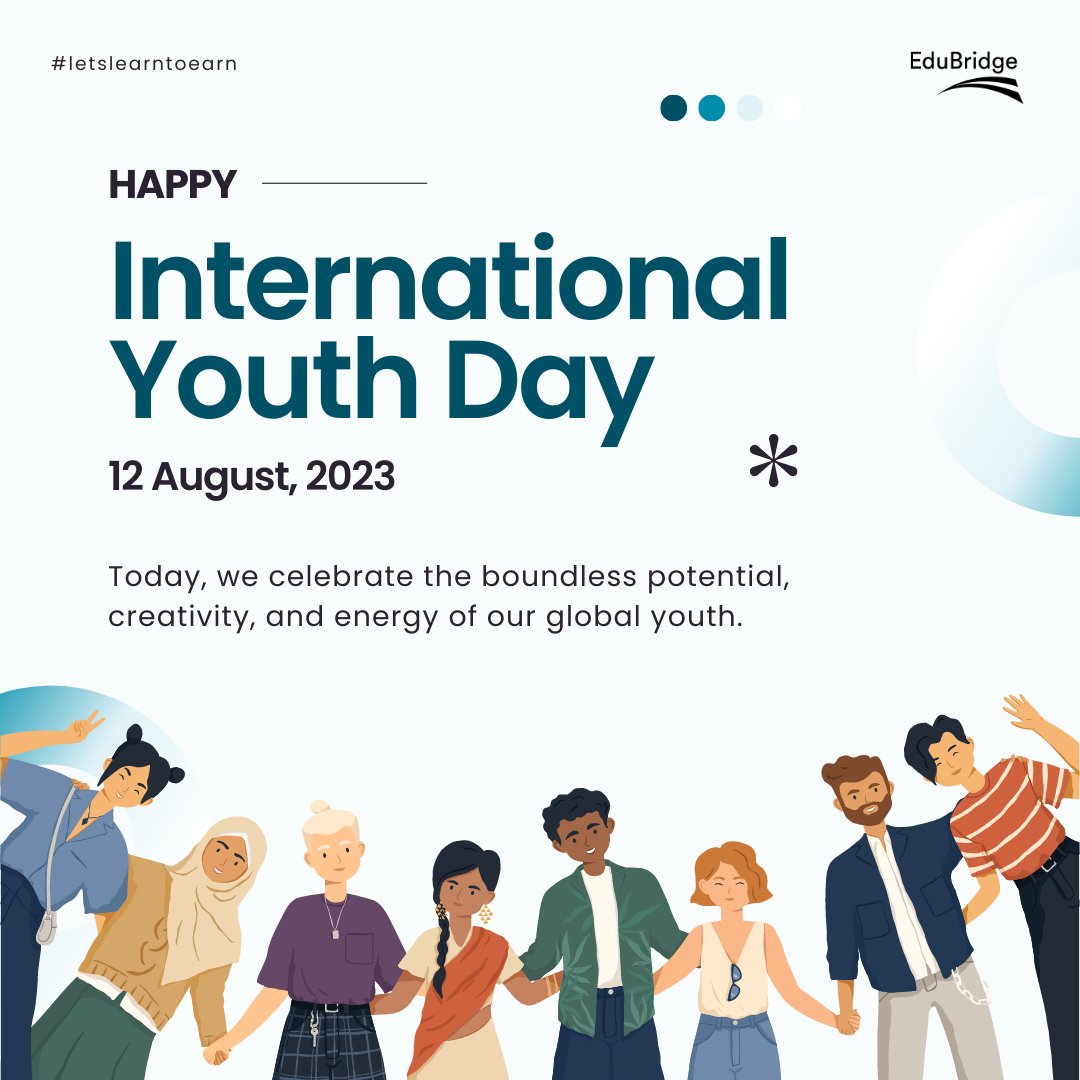 Happy International Youth Day!

At EduBridge, we're dedicated to nurturing and equipping the leaders of tomorrow with the skills they need to thrive in the ever-evolving workforce

Visit us : bit.ly/3kf40Qc

#EduBridge #GlobalYouthVoice #InnovateInspireImpact