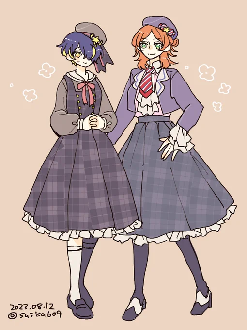 お題『クラシカルロリィタ』 まぶだち ※女体化 注意 #enst女体化_60min 