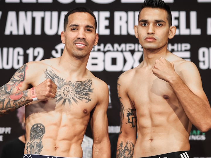 BatmanBoxing's tweet photo. #RussellCruz #MarshallMaestre #RodriguezLopez weigh-in https://t.co/bhLzXUaVSs