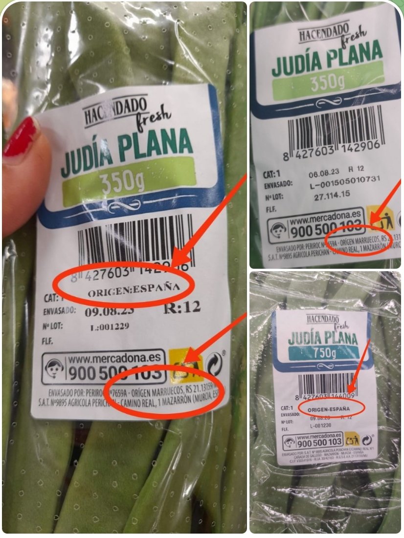 Hola <a href="/Mercadona/">Mercadona</a>, estos tres paquetes son del dia 10 de agosto de tres tiendas diferentes. Porque el ORIGEN cambia?