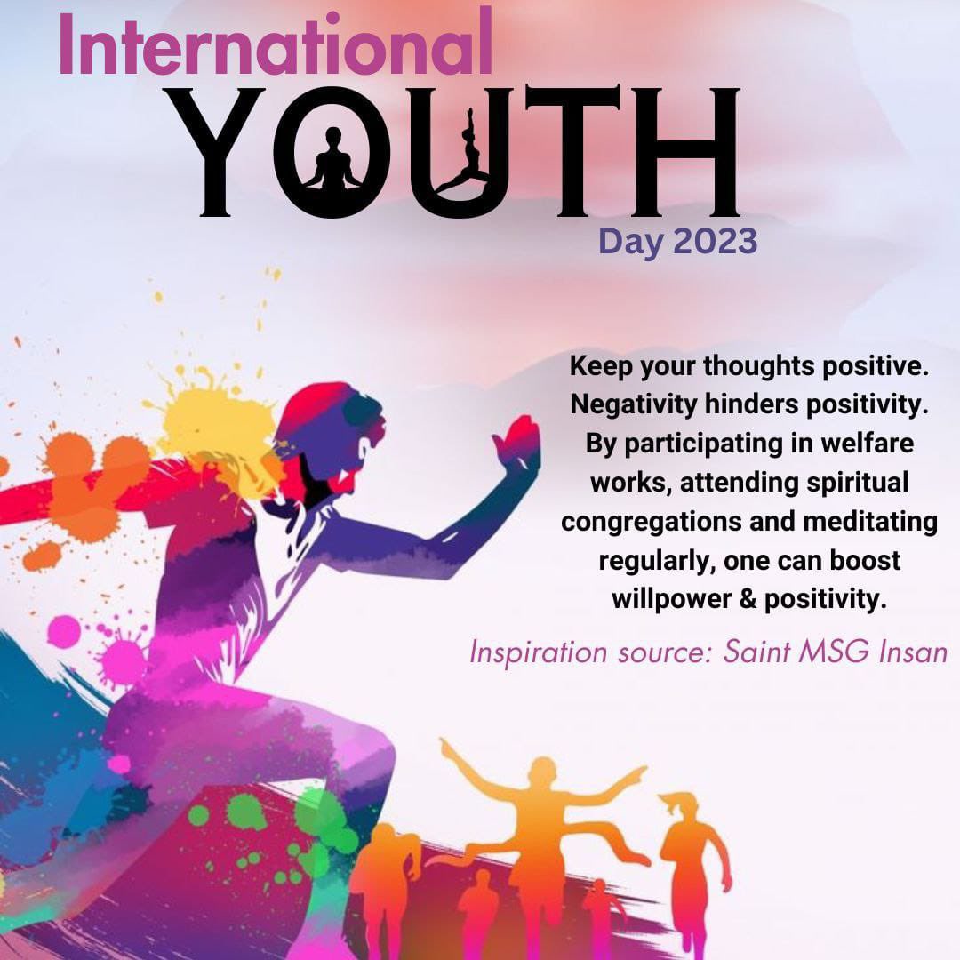 brarpreet_11's tweet photo. The development of every country depends on its youth and Saint MSG Insan always gives tips to make the youth successful and tells them the right path of humanity.

#InternationalYouthDay https://t.co/bLhJtUqBwu