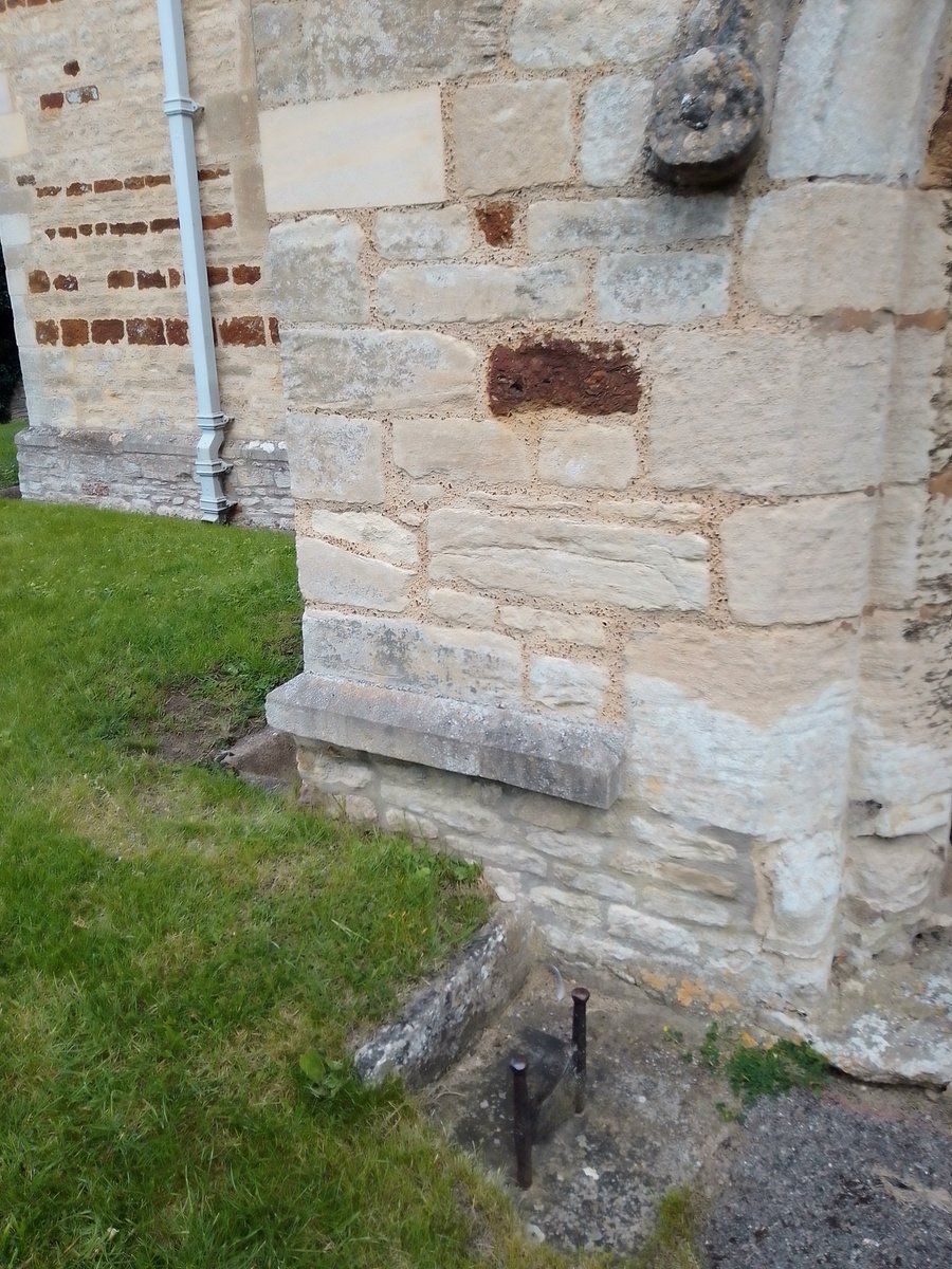 phil0073's tweet image. Boot scraper by 14th-century Church Porch at midday 
#PhilOnaBike #BootScraperSaturday