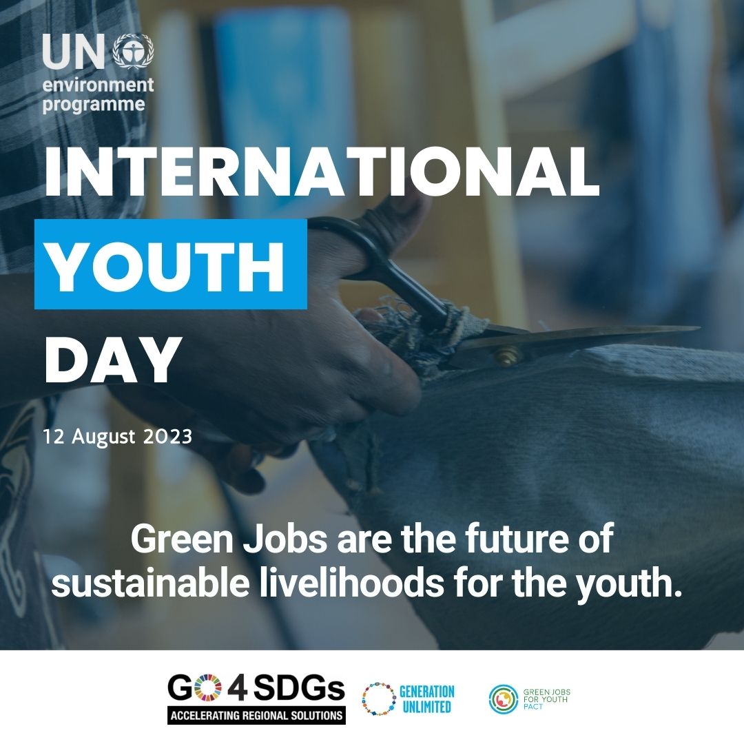 On this #InternationalYouthDay, let's inspire and activate youth by advocating 
for green jobs that don't just create employment but also build a sustainable 
world. 
#GO4SDGS #ForPeopleForPlanet