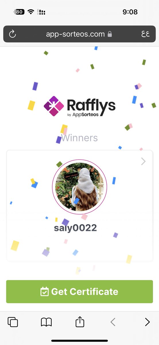 app-sorteos.com/w/3V7K96 الرابح