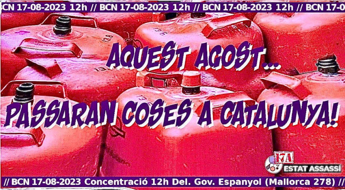 Dijous de la setmana vinent serà 17-A, una data que mai no hem d'oblidar
Sis anys i l'estat espanyol ens segueix negant l'accés a la veritat