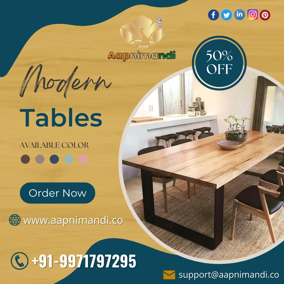 Aapni_Mandi's tweet photo. ๐ #ModernTables Sale On Aapni Mandi
๐ฐ Heavy Discount - Hurry UP!
#table #furniture #interiordesign #design #homedecor #interior #wood #home #decor #furnituredesign #tabledecor #coffeetable
.
#AapniMandiยฎ
๐ +91-9914601230
๐ง support@aapnimandi.co
๐ https://t.co/hX9MtCPSii https://t.co/ZsYTCweDv4