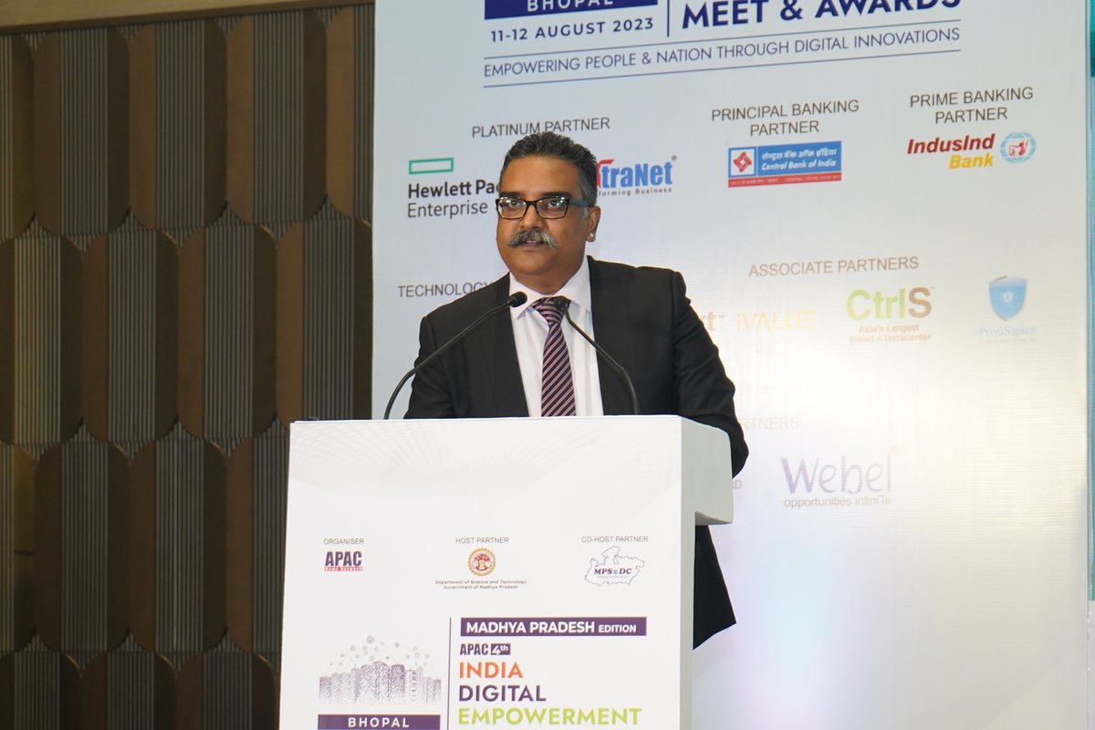 Apacnewsnetwork's tweet photo. Inaugural Session on New Era of Digital Governance in India: Game Changing Innovation through Technology at the 4th ‘APAC India Digital Empowerment Meet &amp; Awards - Madhya Pradesh Edition’ held on 11 August 2023 (Day 1) in Bhopal.
#IDEM #APACMPIDEM @Abhijeetiitk @MPSeDC_DST https://t.co/9k1DGEMmKD