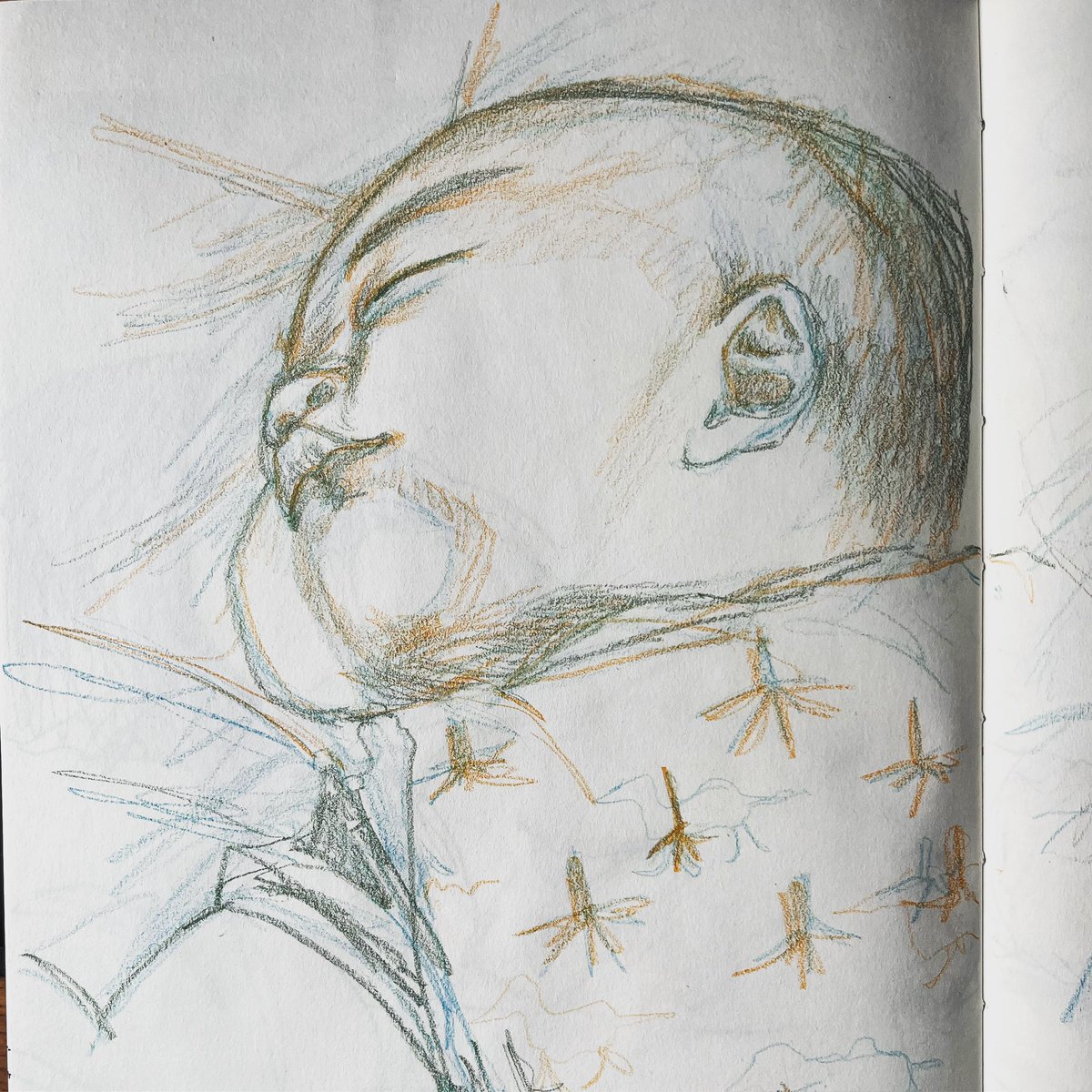 ibouiyu's tweet photo. Just another day in my art corner, trying my best to bring my baby boy's sweet sleeping face to life with a simple pencil sketch. It's a slow journey, but every stroke feels like a small step forward. 🖋️👶 #ArtisticPath #SketchingLove https://t.co/kYvuL5GEVt