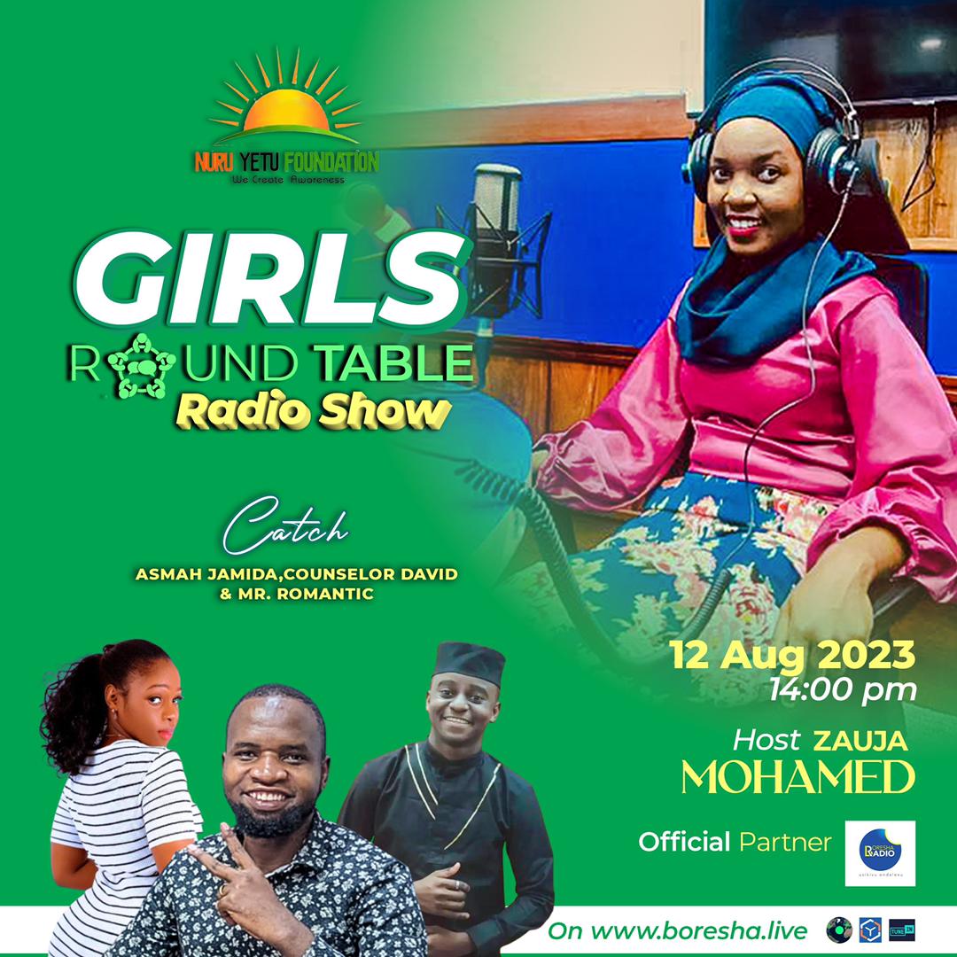 BoreshaRadio's tweet photo. #Girlsroundtable Ya @BoreshaRadio. Host : Zauja Mohamed
Tutajadili kuhusu Afya, biashara,mauhusiano, vipaji nk
Kaa tayari kujifunza, kuuliza maswali pamoja na kufurahi na wageni wetu.
#Tusikilize kupitia https://t.co/fquMXs86Md au Apps za:-
TuneIn
Radiobox
Radio Galden https://t.co/gB72YHN5Qs