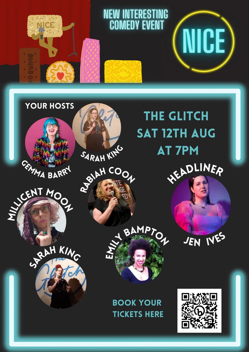 NICE Comedy (@nicecomedyevent) on Twitter photo Tickets still available for tonight 7pm <a href="/theglitch_se1/">The Glitch | VAULT Creative Arts</a>!
With:
<a href="/OnceAndFutureSK/">Sarah</a>
<a href="/EmilyBampton/">Emily Bampton</a>
<a href="/RabiahComedy/">Rabiah Coon - Comedian</a>
MC: <a href="/MsMillicentMoon/">Millicent Moon</a>
HEADLINER: @jenivescomedian
Tix: eventbrite.com/e/nice-fest-ne… Tickets still available for tonight 7pm <a href="/theglitch_se1/">The Glitch | VAULT Creative Arts</a>!
With:
<a href="/OnceAndFutureSK/">Sarah</a>
<a href="/EmilyBampton/">Emily Bampton</a>
<a href="/RabiahComedy/">Rabiah Coon - Comedian</a>
MC: <a href="/MsMillicentMoon/">Millicent Moon</a>
HEADLINER: @jenivescomedian
Tix: eventbrite.com/e/nice-fest-ne…