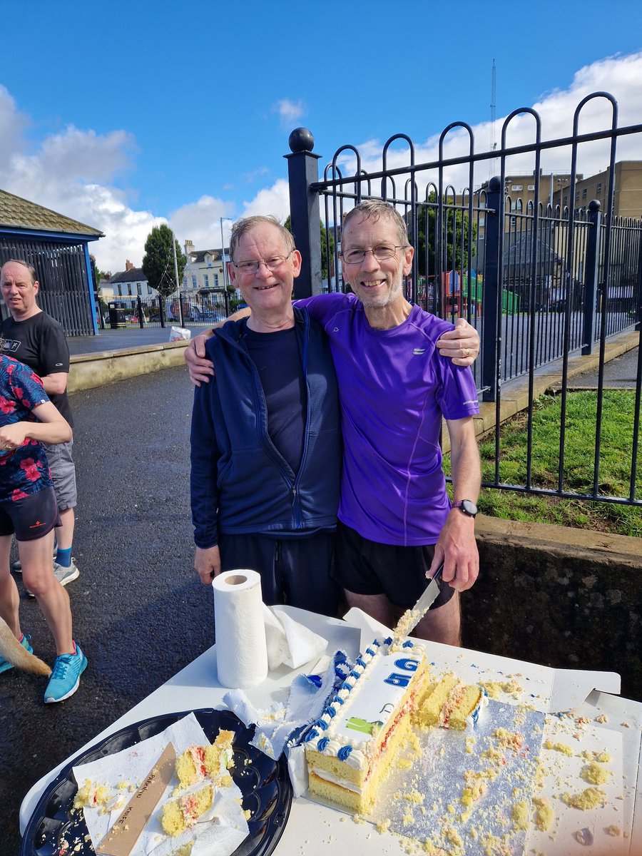 With Greg McClure at his 500th parkrun #parkrun at Waterworks Belfast. Well done Greg!