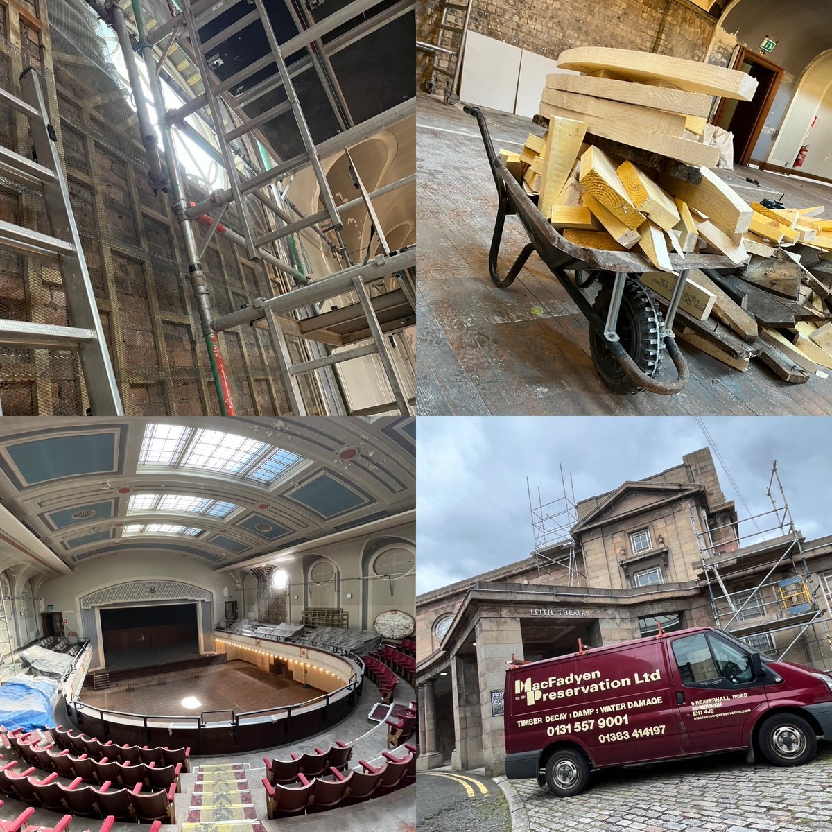 As August in the city motors on, so does the progress at Leith Theatre; it's just a bit more preservation than performance for us. But it's all very exciting, nonetheless! 🛠️💙