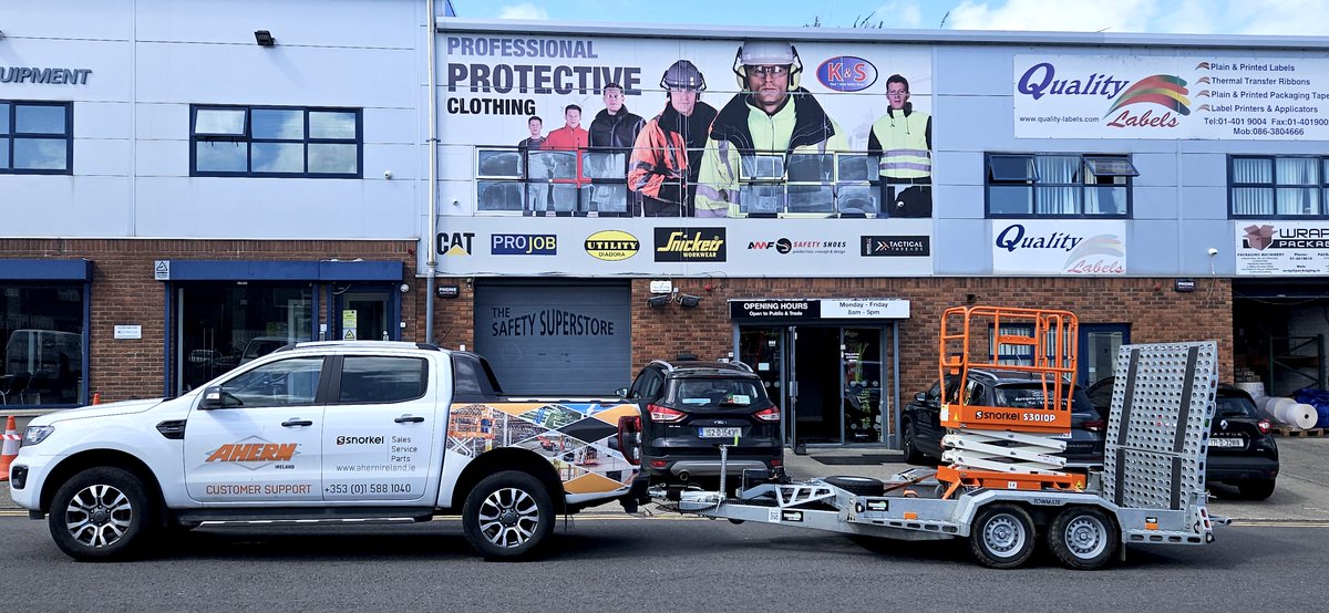 Congrats to the #SafetySuperStore! They just received their new Snorkel S3010P push around mini scissor lift! Built tough for construction and rental, the S3010P delivers on both height and performance. <a href="/snorkellifts/">Snorkel</a> #AhernIreland