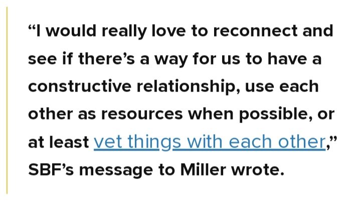 This is what SBF wrote to a FTX employee via Signal app in order to tamper the fraud case.