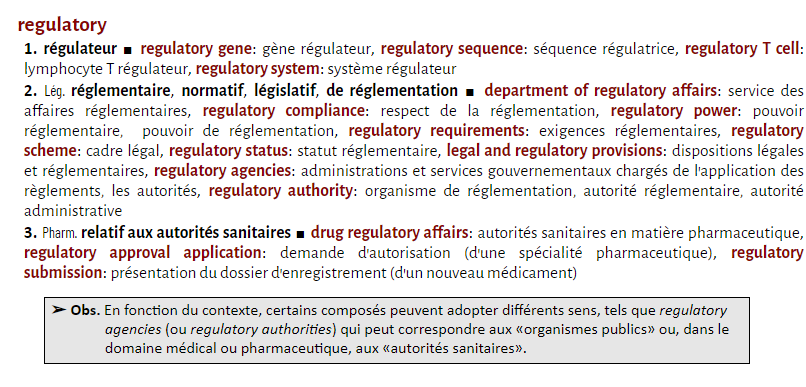 MedLexic's tweet photo. Les difficultés de l'anglais médical.
Aujourd'hui: «regulatory».
#MedLexic #Traduction #Médicale #Medtrans #MedTwitter #MedTwitterQc https://t.co/5m1MWDJ05h