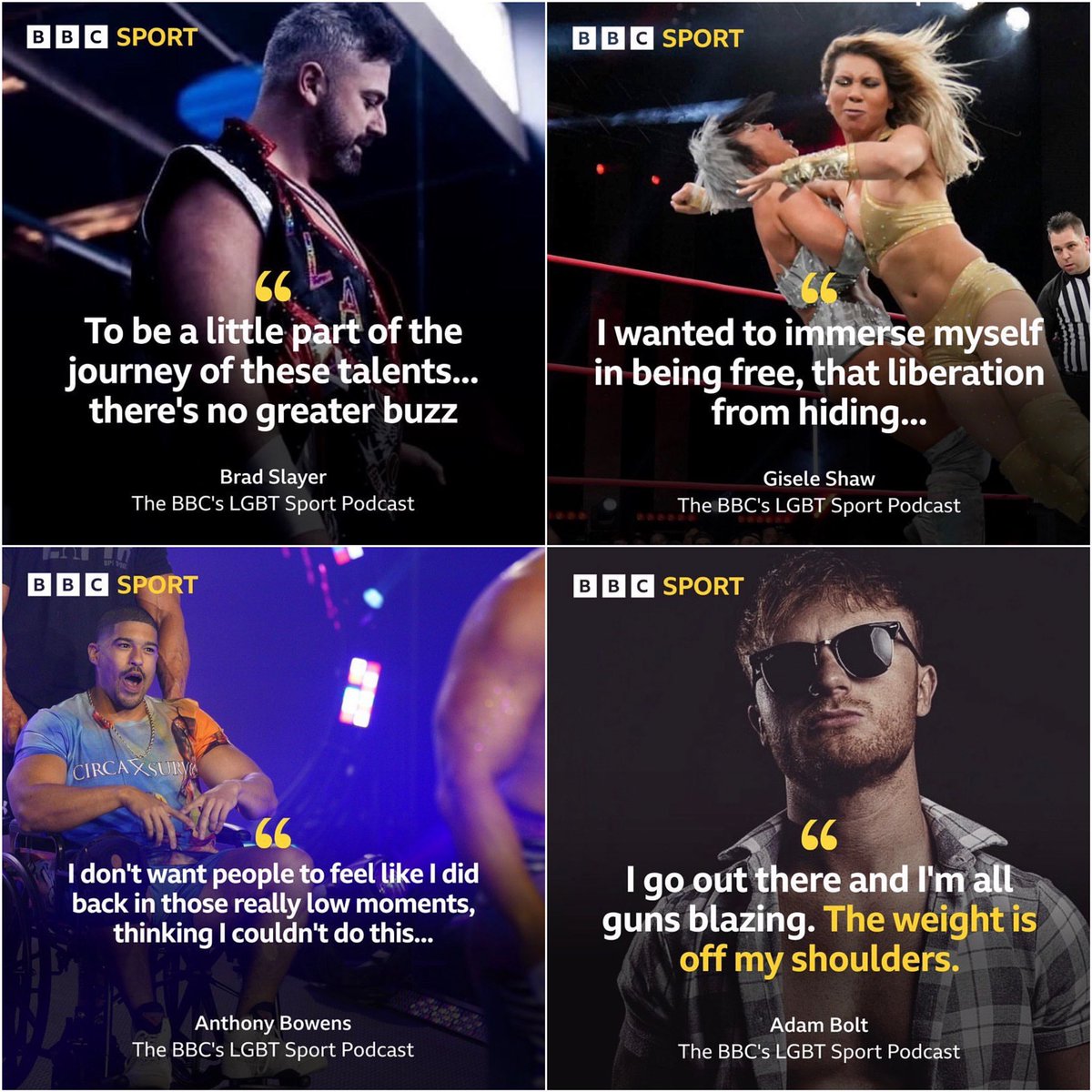 Luckily, this is what the industry looks like now.

LGBTQ+ folk are winning titles and blazing trails and making history.

Is it perfect? No.

But thanks to these people and many, many others, we’re stepping up and saying: ‘Enough. You won’t treat us like this anymore’ 🌈