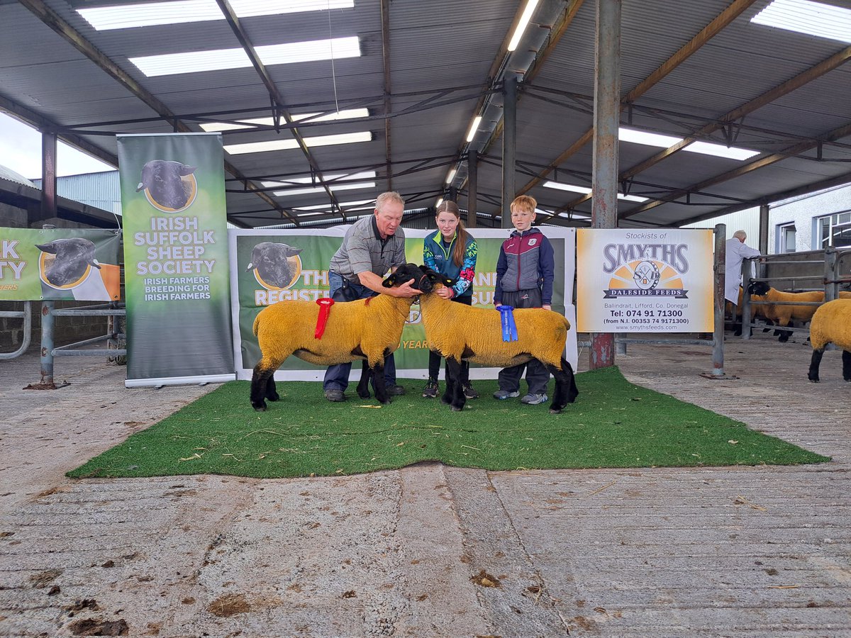 Winner of the shearling ewe lamb Mark Grealy