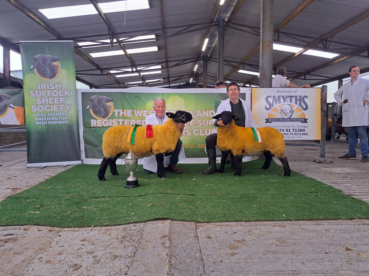 Champion ewe James Rooney and Reserve Champion Zachary Silke