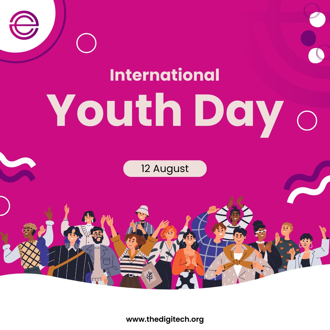 Thedigitech_org's tweet photo. Happy International Youth Day! 🎉 Today we celebrate the potential of youth as partners in today’s global society. We also recognize the need for green skills for youth to contribute to the sustainable development of our planet. 🌎

#InternationalYouthDay #thedigitech #YouthLead https://t.co/77IBuWoXiI