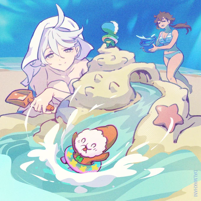 Mercury Family on Summer Vacation 3#水星の魔女 #G_Witch#エリクト #クールさん #ホッツさん #スレミオ 