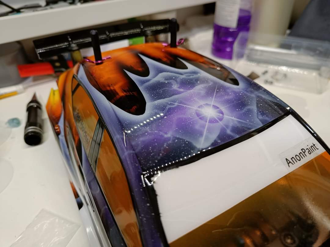 gingapaint's tweet photo. Not updated any RC paint stuff here for ages. This was a Protoform Europa-M painted in Pro-line paints as a quick effort to get my young lad on track! @CMLDistribution @ProLineRacing https://t.co/c4L9v7vQQg