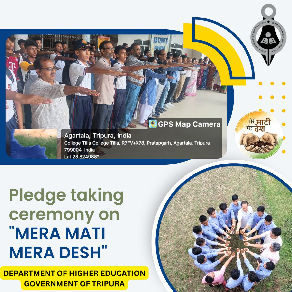 Pledge taking Ceremony on "Mera Mati Mera Desh"