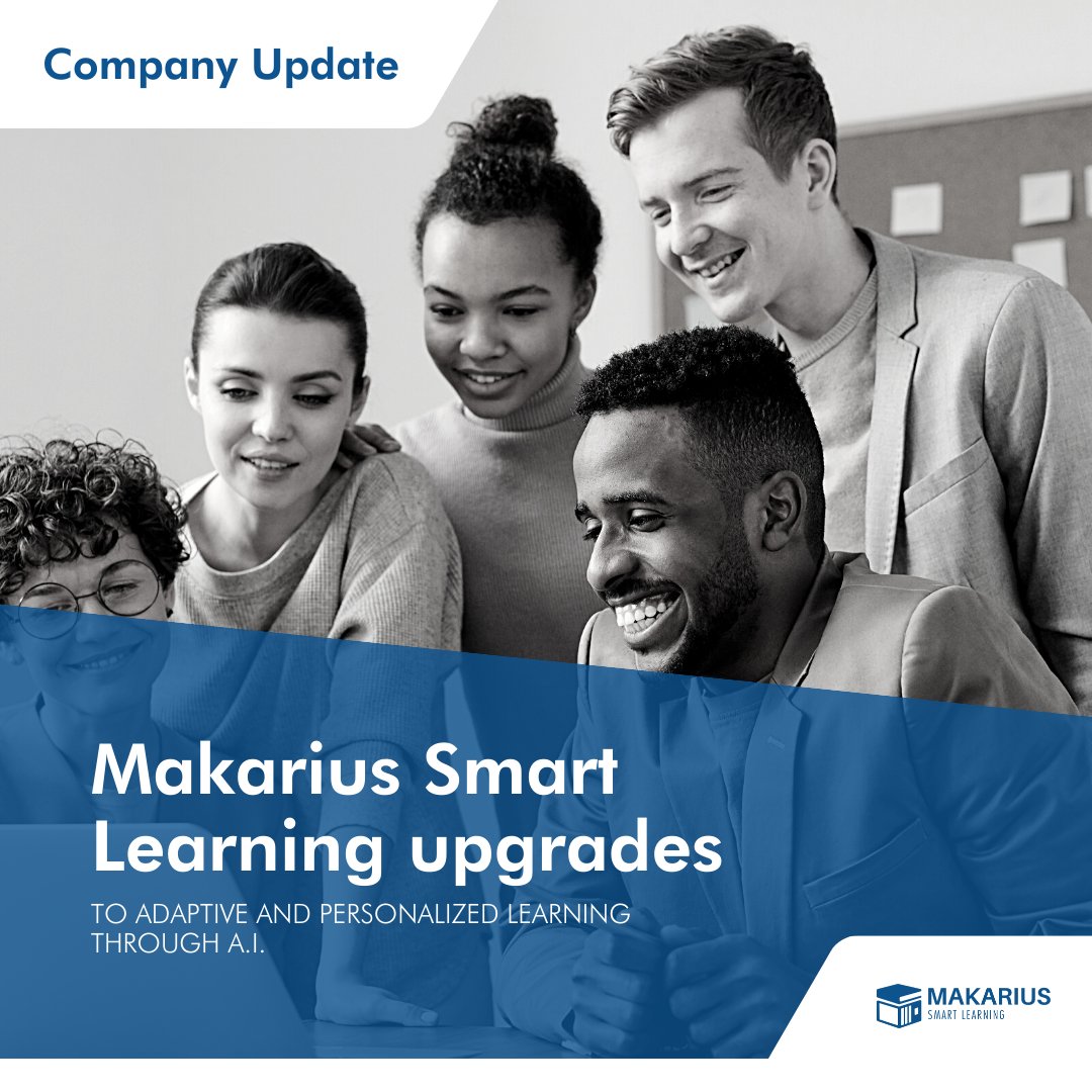 MSmartLearning's tweet photo. Makarius Smart Learning upgrade is here! 

Emerging forth from our company's vision, Makarius Smart Learning will now incorporate A.I. as a radical tool to promote adaptive and personalized learning.

Create your fully customizable learning platform with us now. https://t.co/u2PzrabbZA