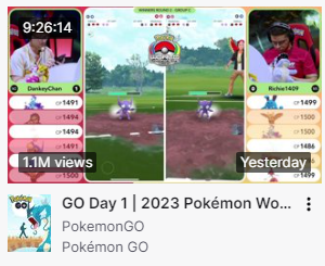 ZyoniK_'s tweet photo. Pokemon GO PvP is not Dead - 1.1 Million Views in 24hrs https://t.co/Sifr2xII51