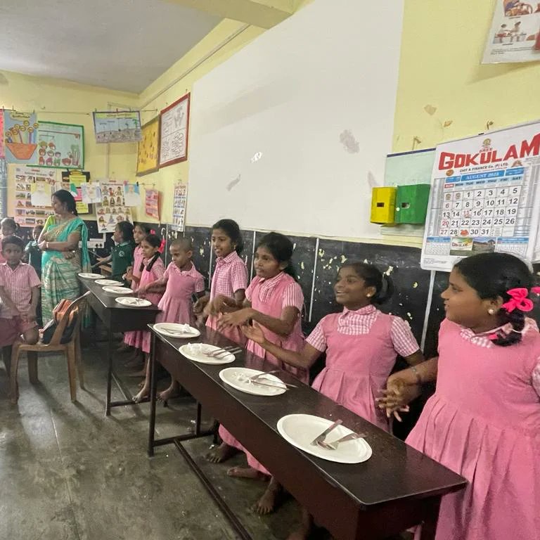 rcctowers's tweet photo. Rotary Club of Chennai Towers' Literacy team conducted an etiquette class on table manners for Anjugam school children.

 #tablemanners #etiquette #literacy #education #children #motivation #confidence #community #giveback #charity https://t.co/hGuAqoH0en