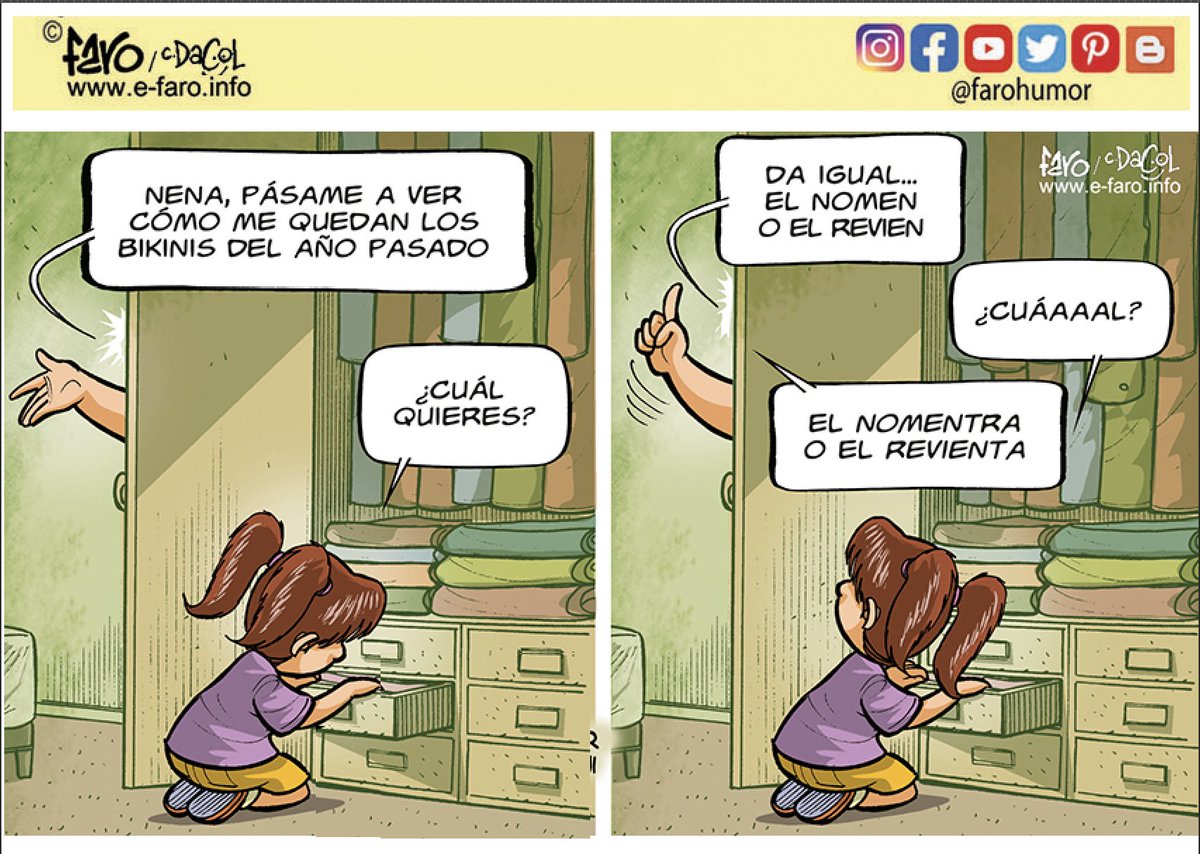 Farohumor's tweet photo. Versión castellano.
En cuestión de tallas, cualquier tiempo pasado fue mejor.
#verano #engordar #bikini2023 https://t.co/6b6wfUGb7f