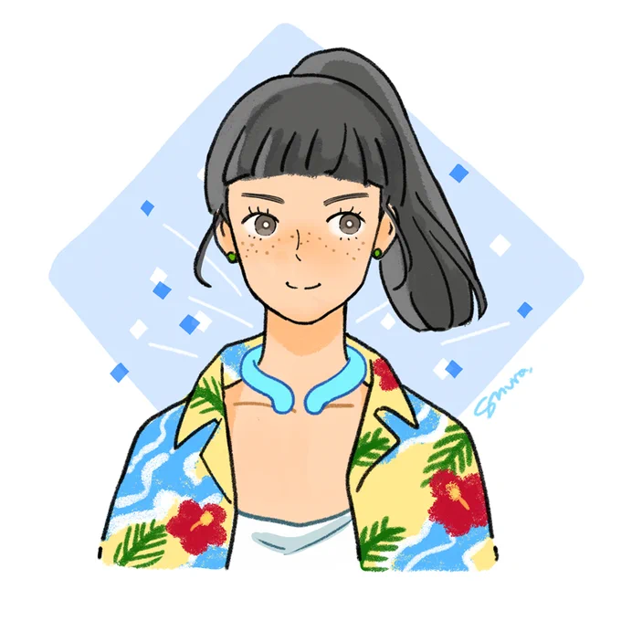今年は首にひんやりリング(?)つけてる人を多く見かける。去年はこれあったっけ??