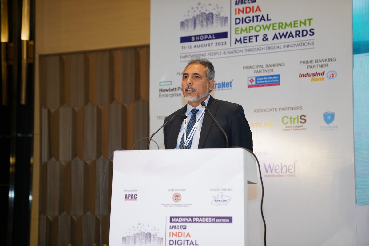 Apacnewsnetwork's tweet photo. Industry Presentation by Prasun Talukdar, National Manager - Business Development; Digital India &amp; Strategic ProjectsGovernment &amp; Public Sector, @OpenText at the 4th ‘APAC India Digital Empowerment Meet &amp; Awards - Madhya Pradesh’ on 12 Aug'23 (Day 2) in Bhopal.
#IDEM #IDEMMP https://t.co/6T5sWXAEvh