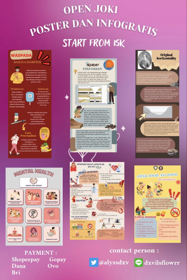 alyaa || open joki poster, infografis & layout tweet media