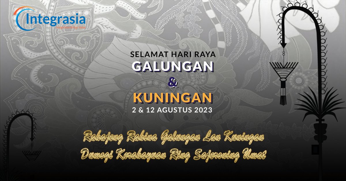 integrasiautama's tweet photo. Selamat Hari Raya Galungan dan Kuningan bagi seluruh umat Dharma yang merayakan
Semoga Dharma hadir dalam diri kita semua dan senantiasa selalu menyertai segala tindakan kita https://t.co/vQrzYHJfUB