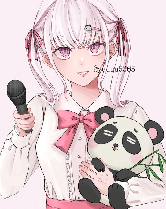 #有償依頼 #イラスト 女の子とパンダ最強の組み合わせですね! 描かせていただきました
