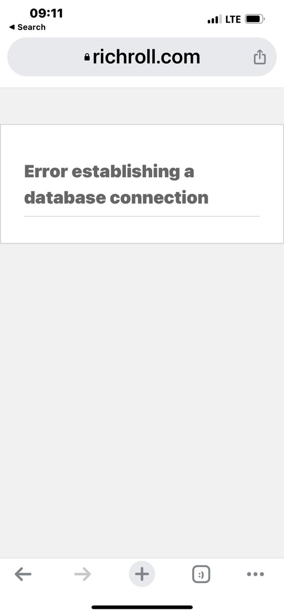 Anyone know if there is a problem with <a href="/richroll/">richroll</a> <a href="/RichRollPodcast/">RichRollPodcast</a> website? Keep getting this error when trying to access from mobile browser